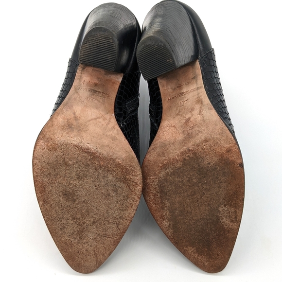 Cole Haan Grand.os Snakeskin Leather Boots Black Women's Size 6. - Picture 6 of 10